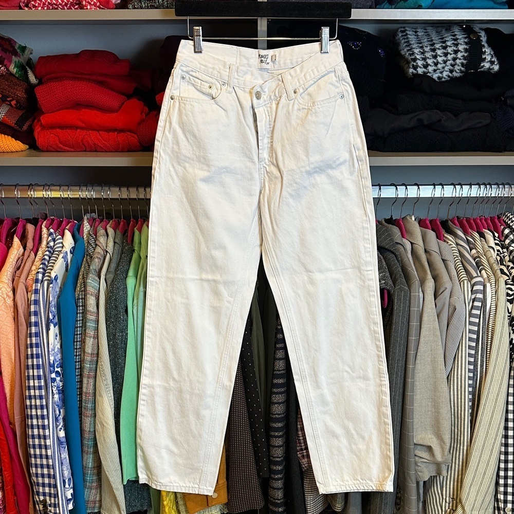 Princess Polly white high rise 5 pocket wide leg jeans size 4 NWOT